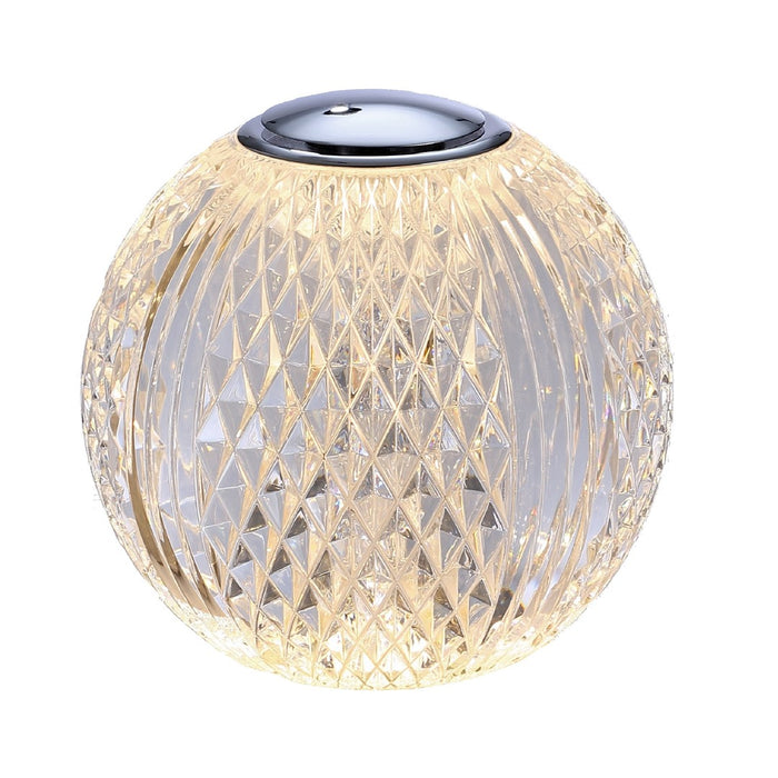 LAMPARA LED DIAMOND BALL CROMO LUZ BLANCA REGULABLE GRANDE