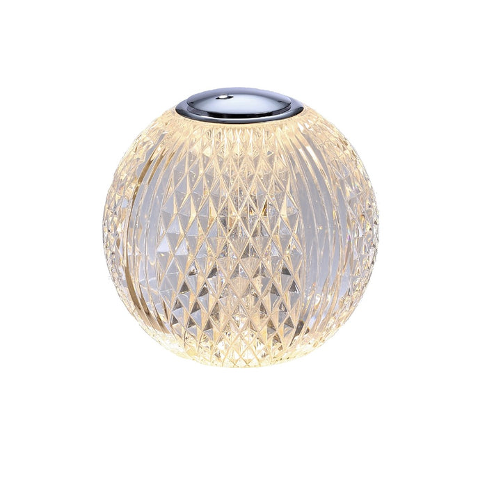 LAMPARA LED DIAMOND BALL CROMO LUZ BLANCA REGULABLE PEQUEÑA