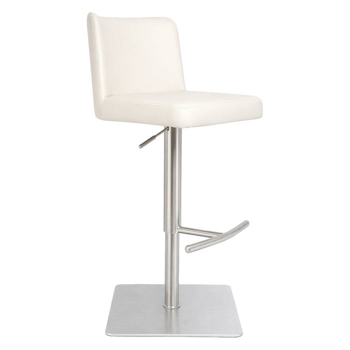 SILLA DE BAR AJUSTABLE BLANCO HUESO