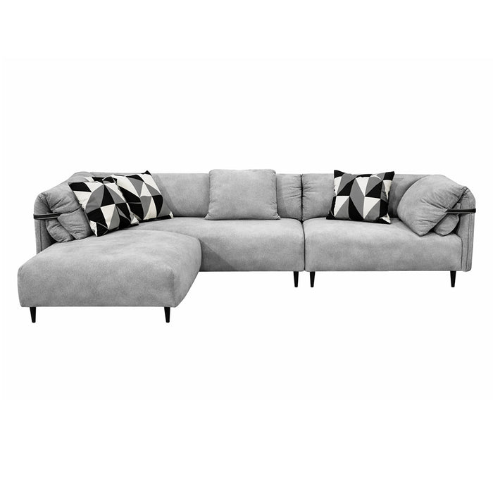 SOFA SECCIONAL CON LOUNGE IZQUIERDO GRIS