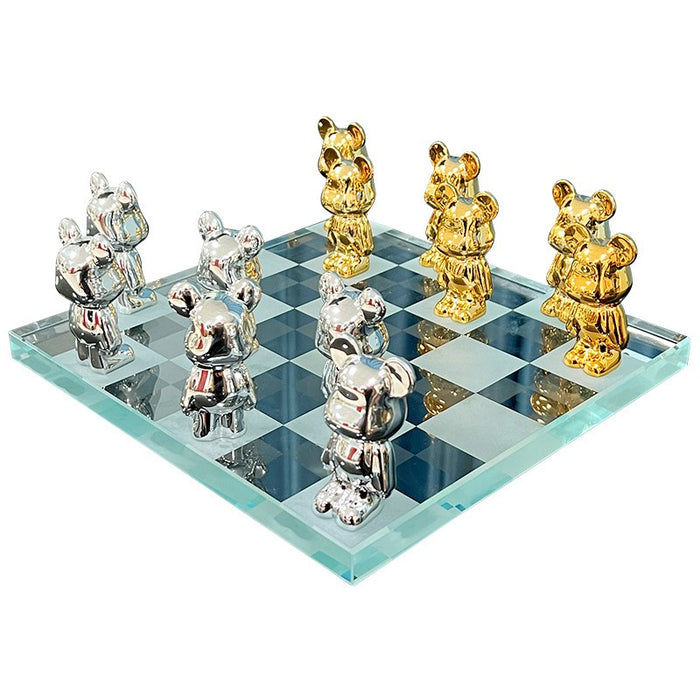 TABLERO AJEDREZ DE CRISTAL (OSITOS)