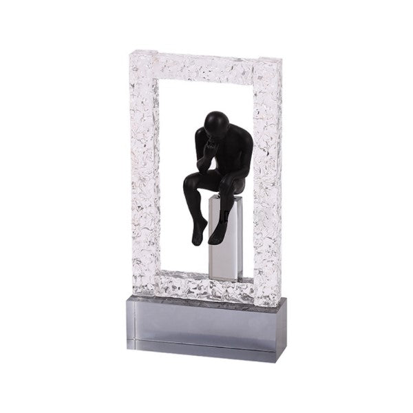 ESCULTURA DE CRISTAL HUMAN IN FRAME