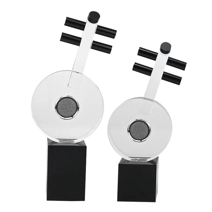 ESCULTURAS DE CRISTAL GUITAR SET DE 2