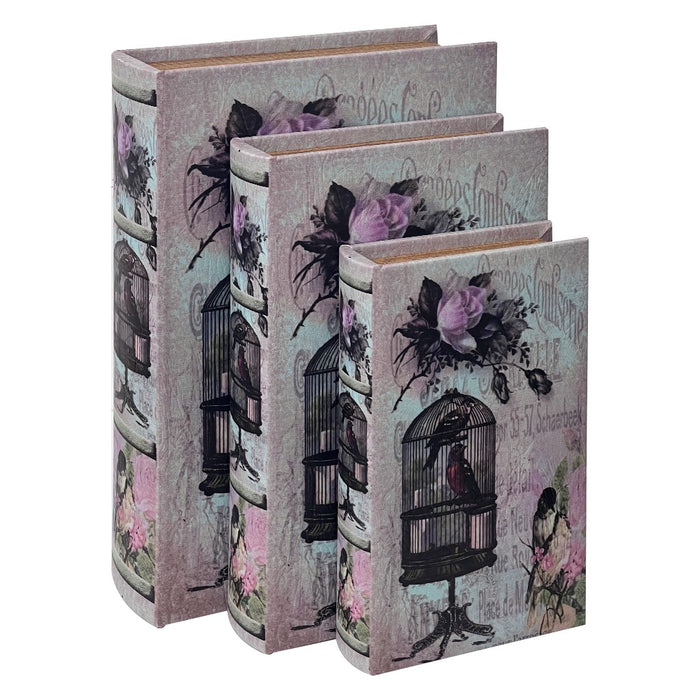 CAJAS LIBRO CON IMANES CAGED BIRD SET DE 3
