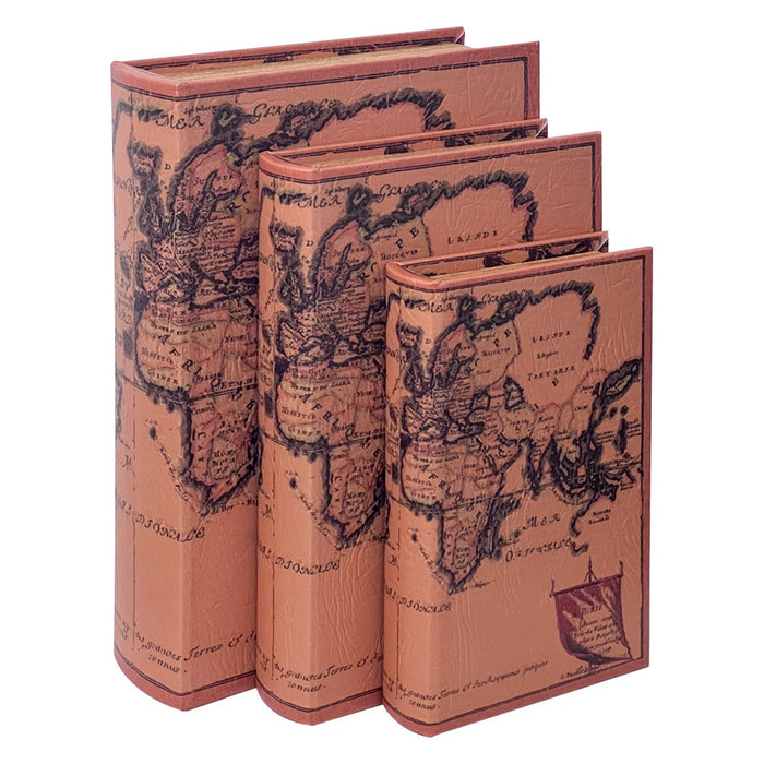 CAJAS LIBRO CON IMANES WORLD MAP SET DE 3