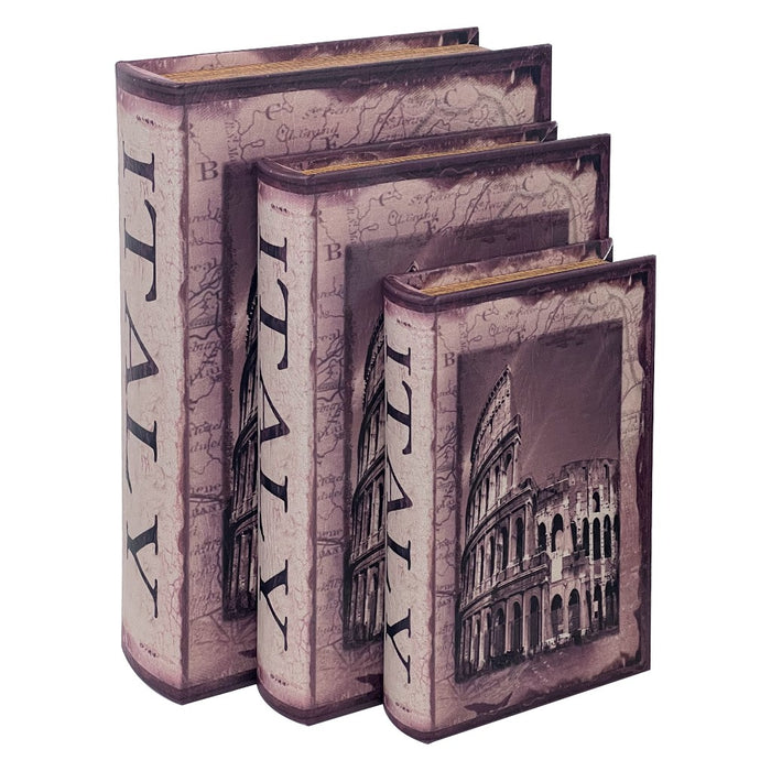 CAJAS LIBRO CON IMANES ITALY SET DE 3