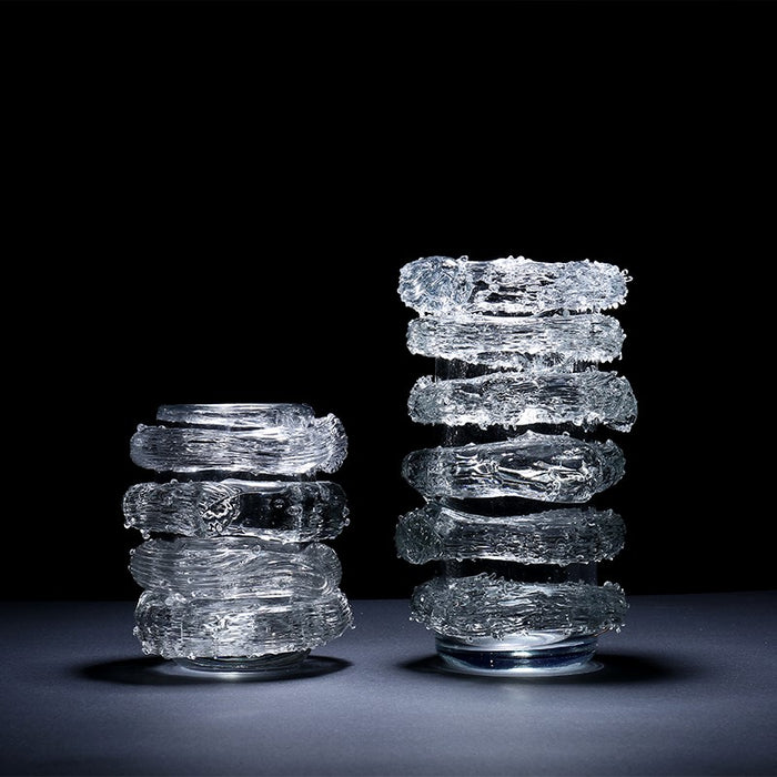 JARRON DE VIDRIO FROST HOOPS ALTO