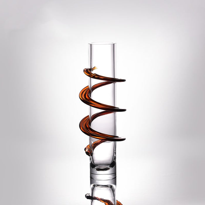 JARRON DE VIDRIO ALTO  SPIRAL COLORS