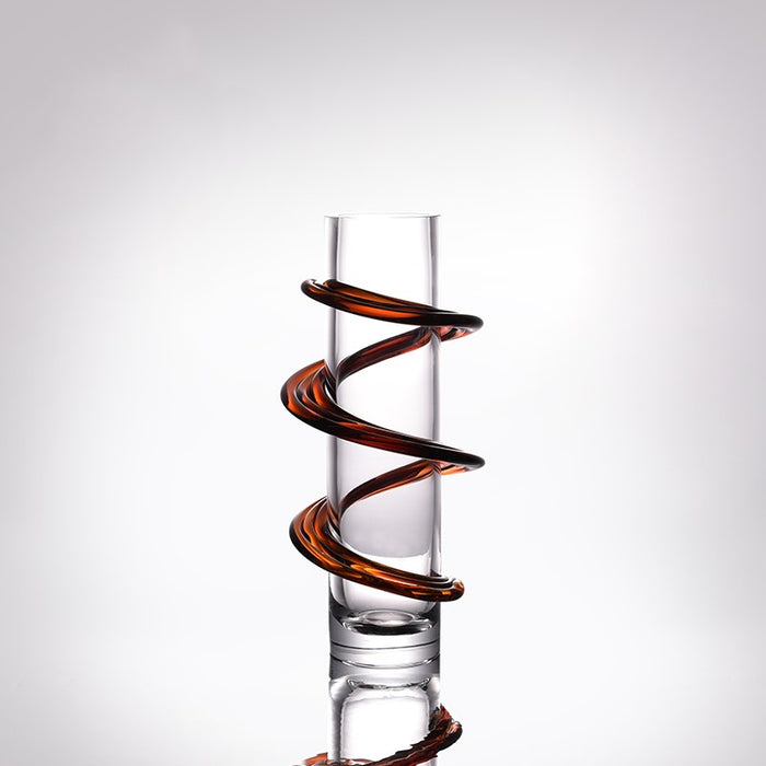 JARRON DE VIDRIO BAJO SPIRAL COLORS
