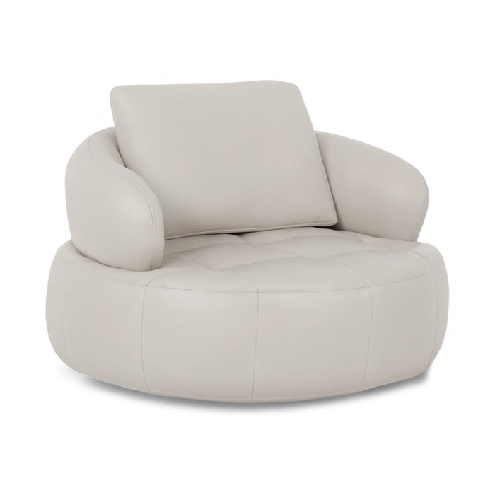 POLTRONA GIRATORIA CUERO