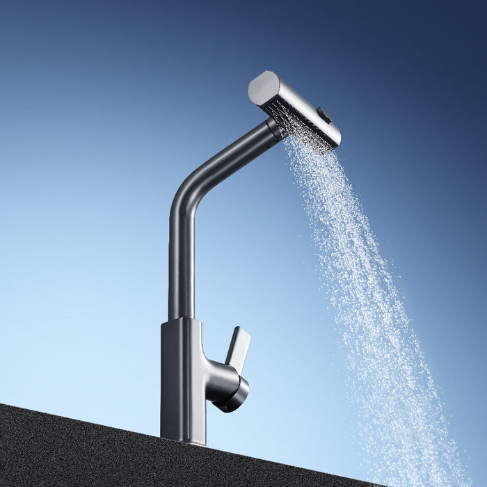 GRIFO FREGADOR MULTIFUNCIONAL CON MANGUERA EXTRAIBLE GUN GRIS