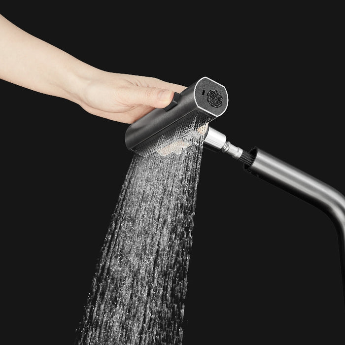 GRIFO FREGADOR MULTIFUNCIONAL CON MANGUERA EXTRAIBLE GUN GRIS