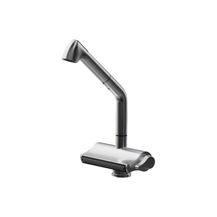 GRIFO FREGADOR CON MANGUERA EXTRAIBLE DE MONTAJE SUPERIOR ACERO
