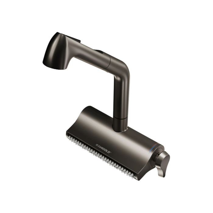 GRIFO FREGADOR CON MANGUERA EXTRAIBLE DE MONTAJE SUPERIOR GUN GRIS