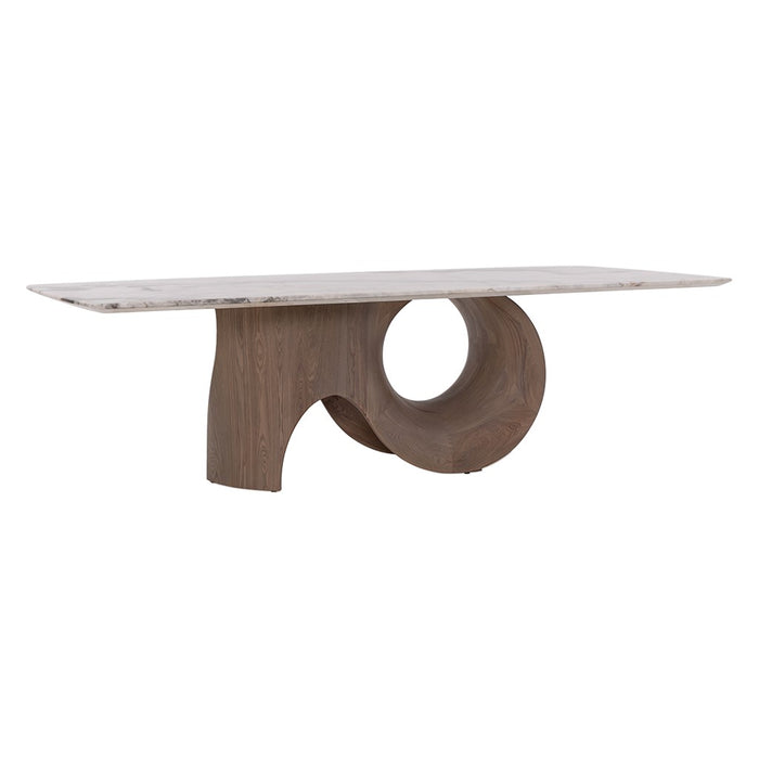 MESA COMEDOR RECTANGULAR CON TOP MARMOL