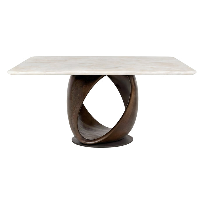 MESA COMEDOR CUADRADA CON TOP MARMOL PICASSO