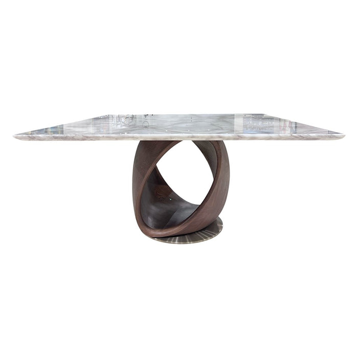 MESA COMEDOR CUADRADA CON TOP MARMOL PICASSO