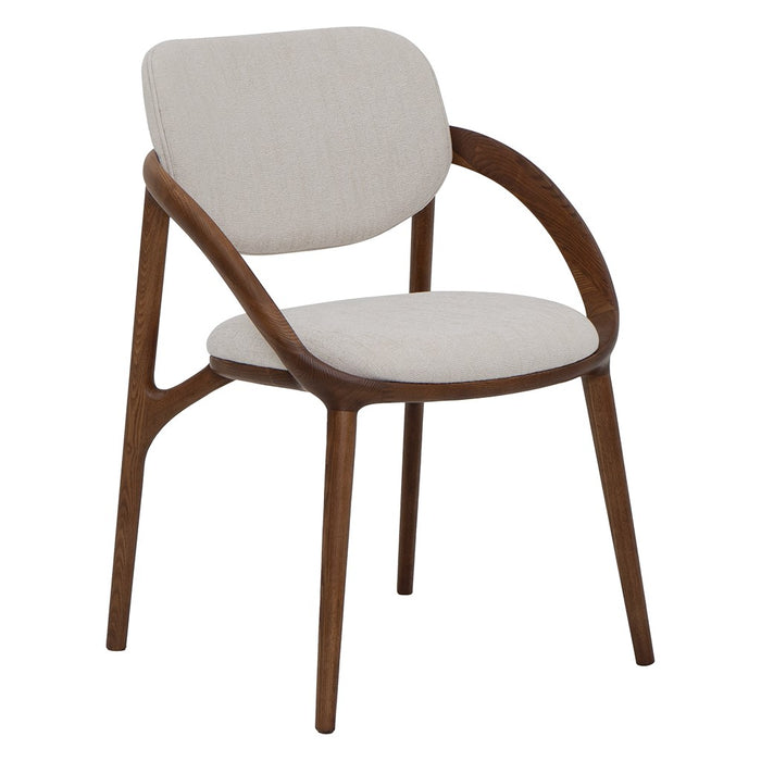 SILLA COMEDOR CON BRAZOS TELA GRIS