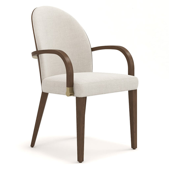 SILLA COMEDOR CON BRAZOS TELA BEIGE