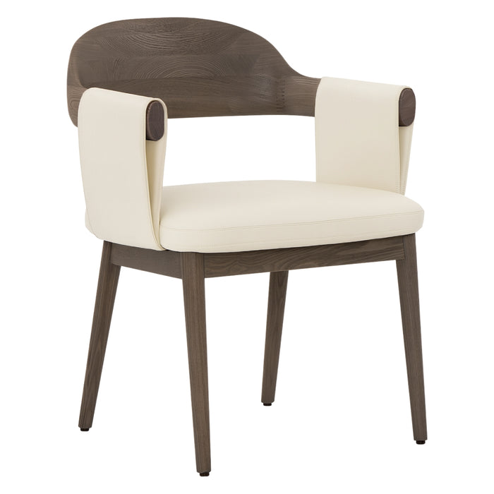 SILLA COMEDOR CON BRAZOS COZY PVC BEIGE