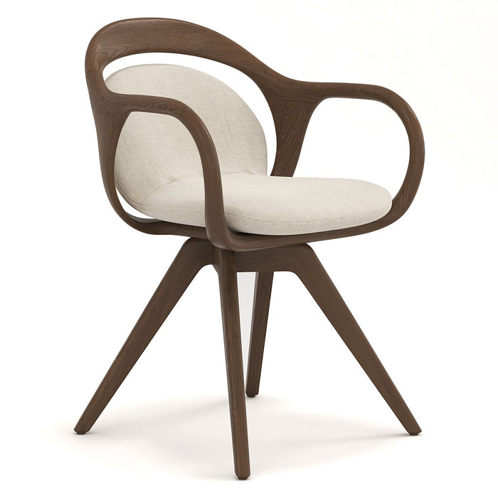 SILLA COMEDOR CON BRAZOS TELA BEIGE