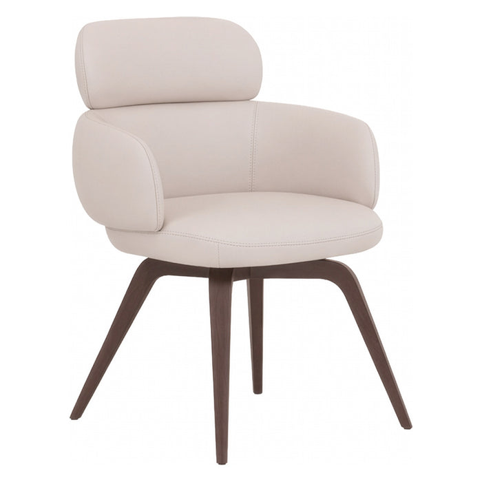 SILLA COMEDOR GIRATORIA PVC GRIS