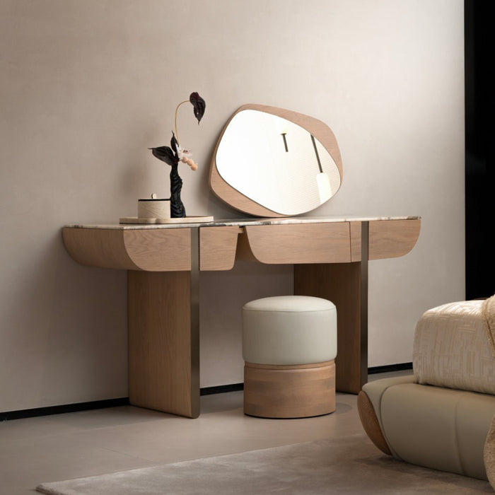 ESPEJO DECORATIVO PAMPAS MARCO ROBLE CLARO