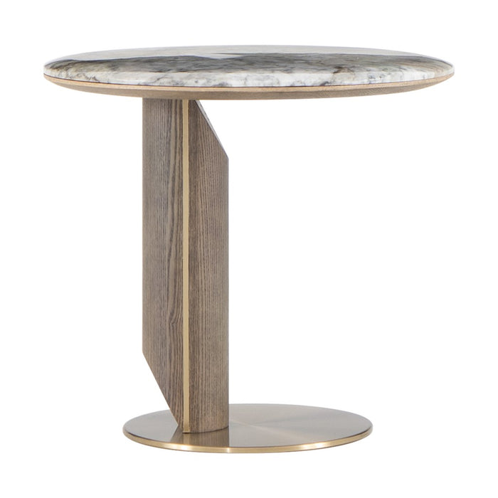 MESA LATERAL CON SOBRE DE MARMOL