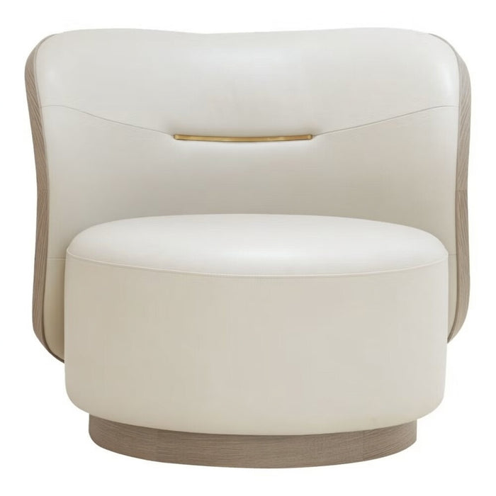 POLTRONA GIRATORIA SCULPTA CUERO
