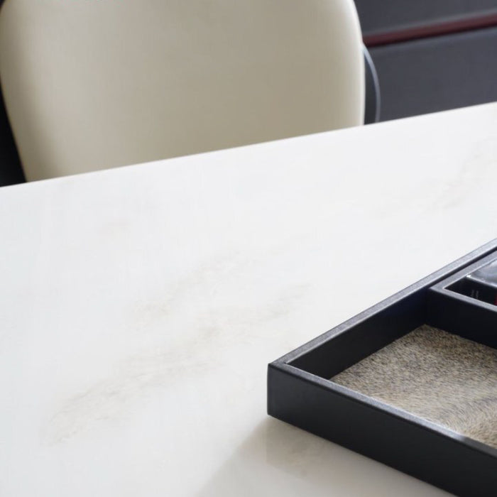 MESA COMEDOR RECTANGULAR JALME CON SOBRE MARMOL DREAM