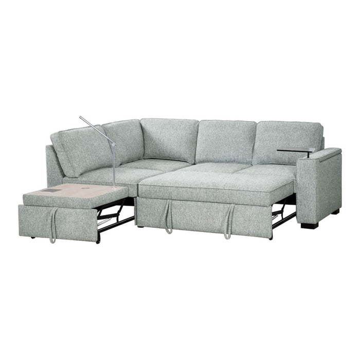 SOFA CAMA SECCIONAL CON CHAISE IZQUIERDO BLANTON GRIS