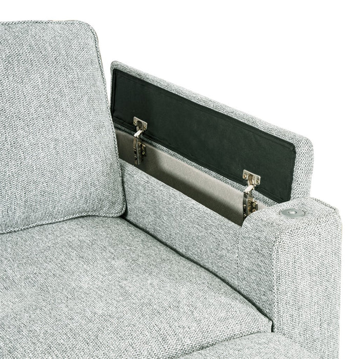 SOFA CAMA SECCIONAL CON CHAISE IZQUIERDO BLANTON GRIS