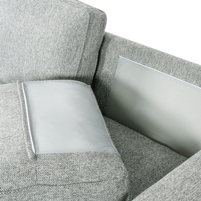 SOFA CAMA SECCIONAL CON CHAISE DERECHO BLANTON GRIS