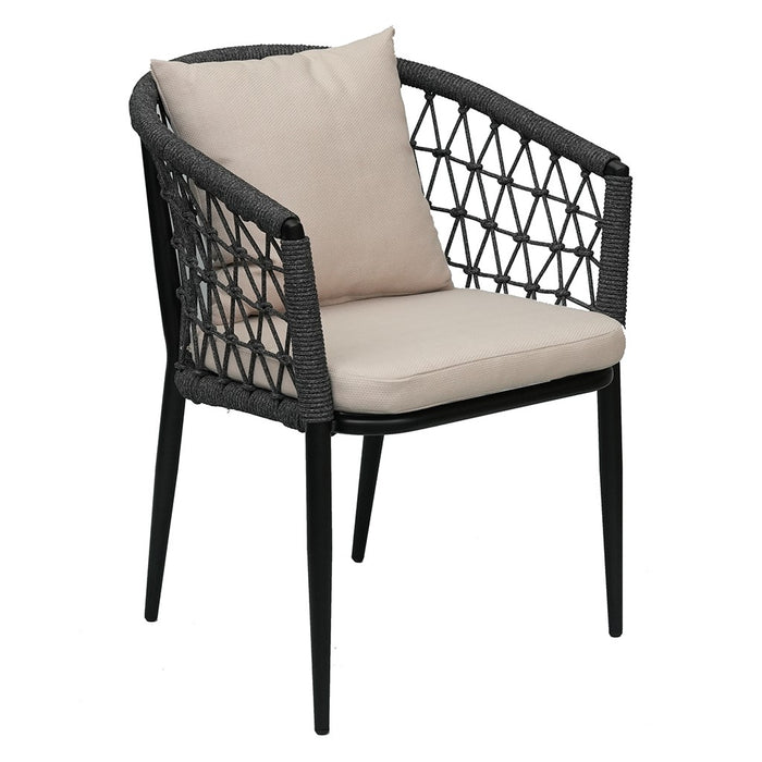 SILLA CON BRAZOS BEIGE Y NEGRO