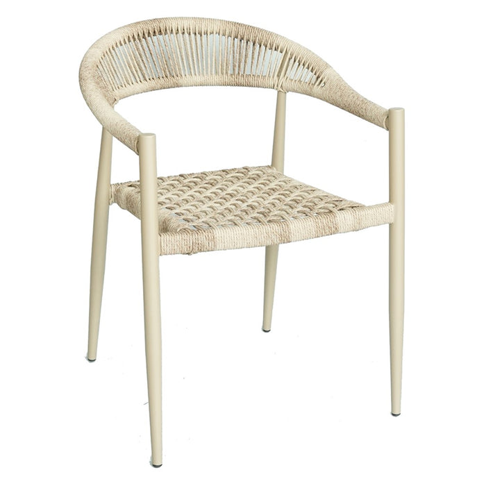 SILLA CON BRAZOS RATAN BEIGE