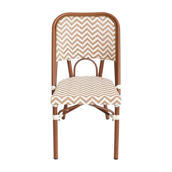 SILLA BISTRO BLANCO Y CAQUI