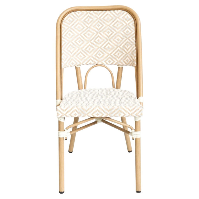 SILLA BISTRO BLANCO Y BEIGE