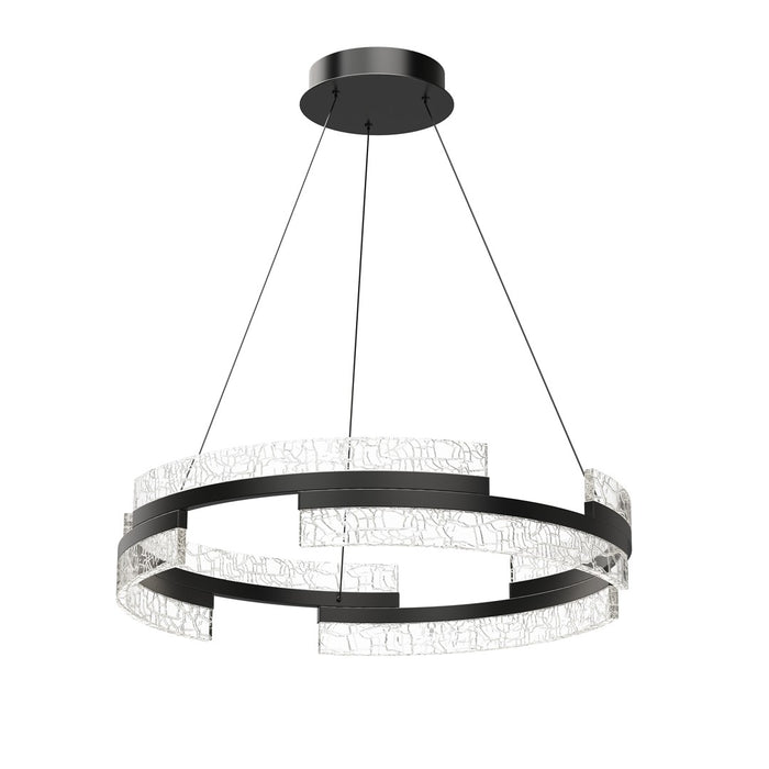 LAMPARA LED OPTICAL COLGANTE NEGRA LUZ BLANCA