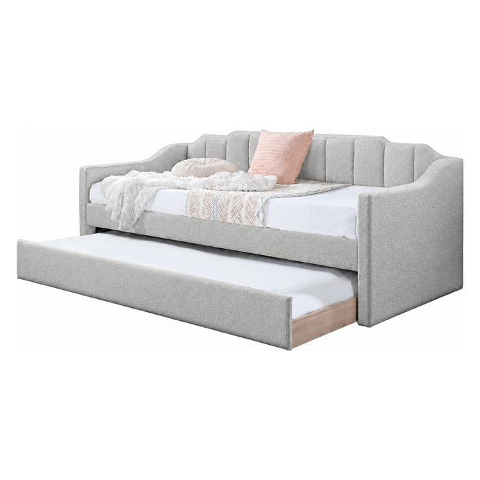 DAYBED TWIN CON CAMA AUXILIAR GRIS CLARO