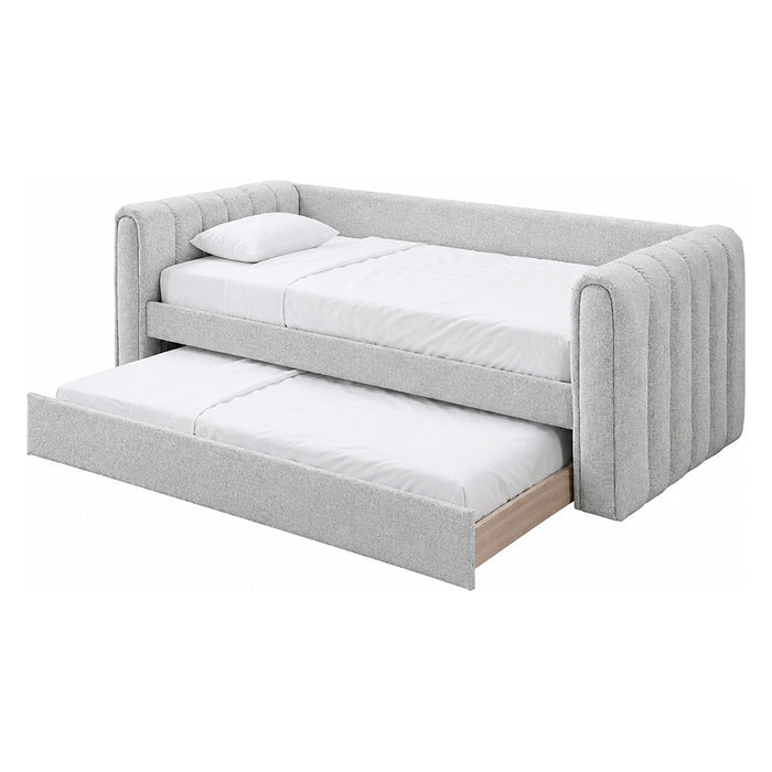 DAYBED TWIN CON CAMA AUXILIAR GRIS CLARO