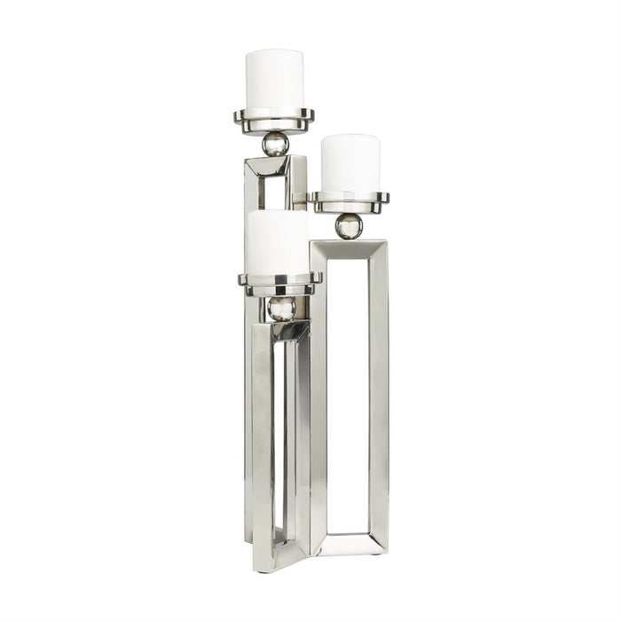 CANDELABRO ACERO INOXIDABLE PLATEADO