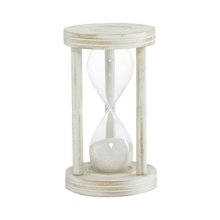 RELOJ DE ARENA MADERA BLANCA GRANDE