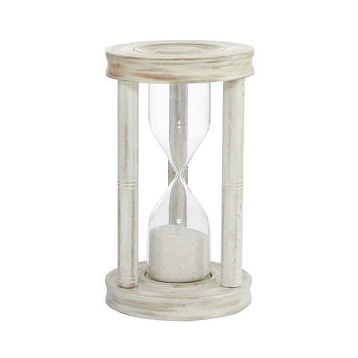 RELOJ DE ARENA MADERA BLANCA PEQUEÑO