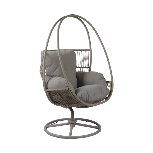 SILLA JARDIN GIRATORIA GRIS CLARO