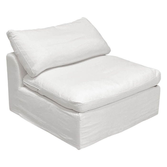 SOFA MODULAR -PARTE MEDIA TELA BLANCO HUESO