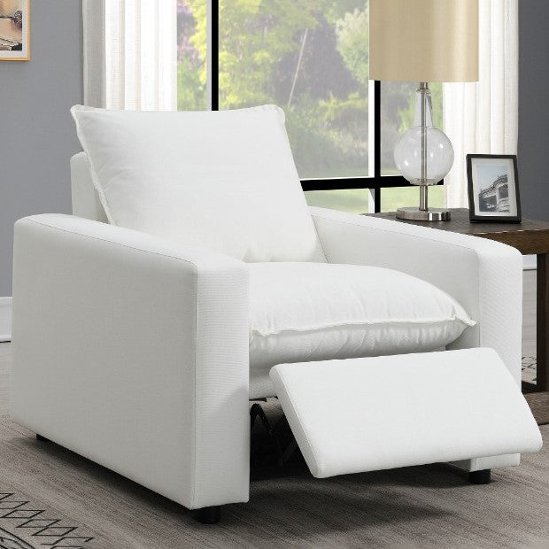 POLTRONA RECLINABLE TAPIZADA BLANCO