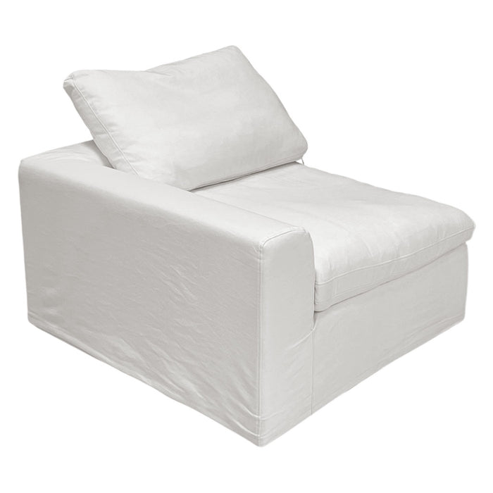 SOFA MODULAR -PARTE DEL BRAZO TELA BLANCO HUESO