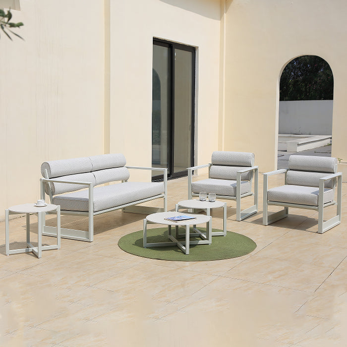 SET SALA EXTERIOR (6 PZAS) BLANCO GRISACEO