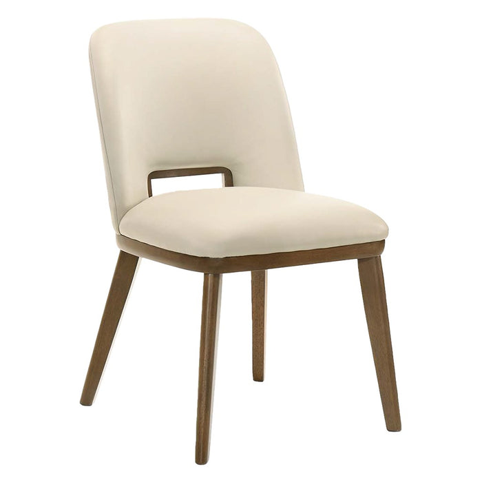 SILLA COMEDOR CUERO IVORY