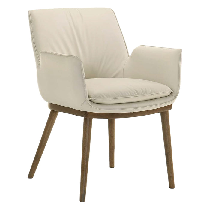 SILLA COMEDOR CUERO IVORY
